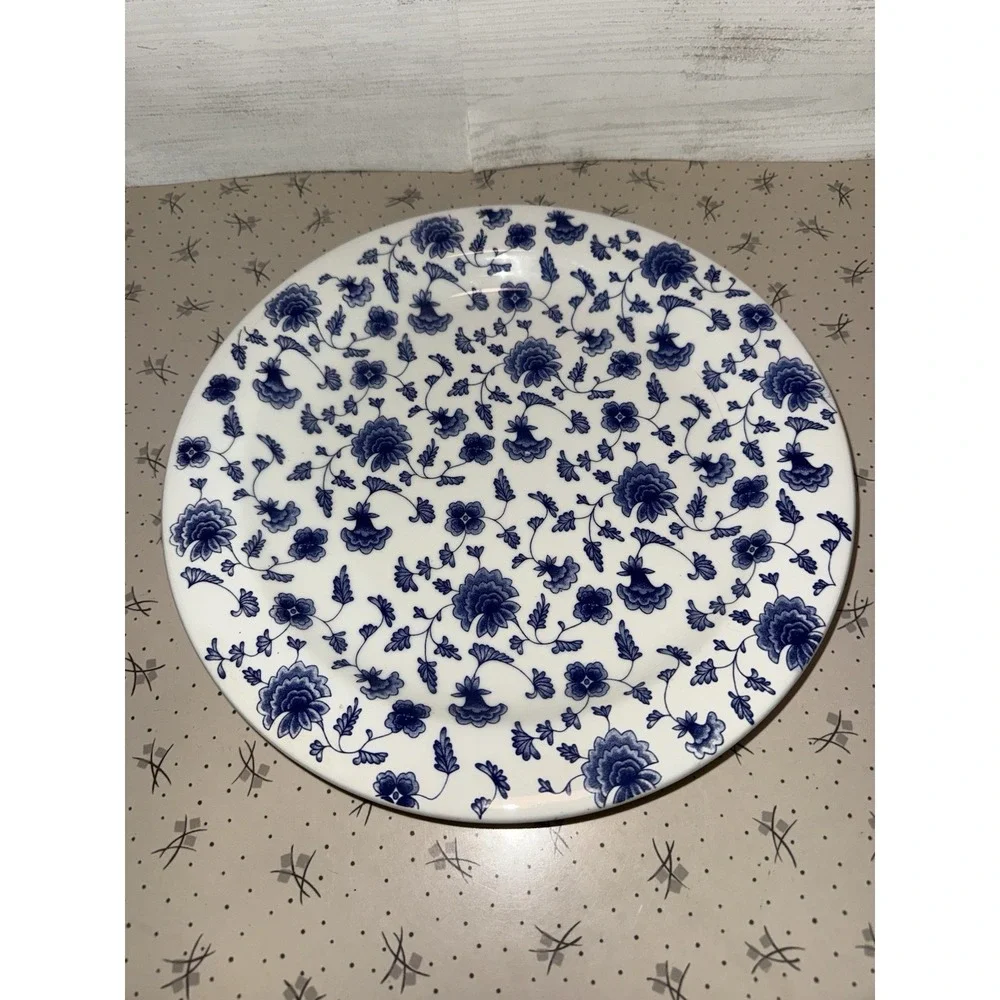 Ceramica Quadrifoglio Italy 1990s Pier 1 Chintz‎ Floral Plate Flaw